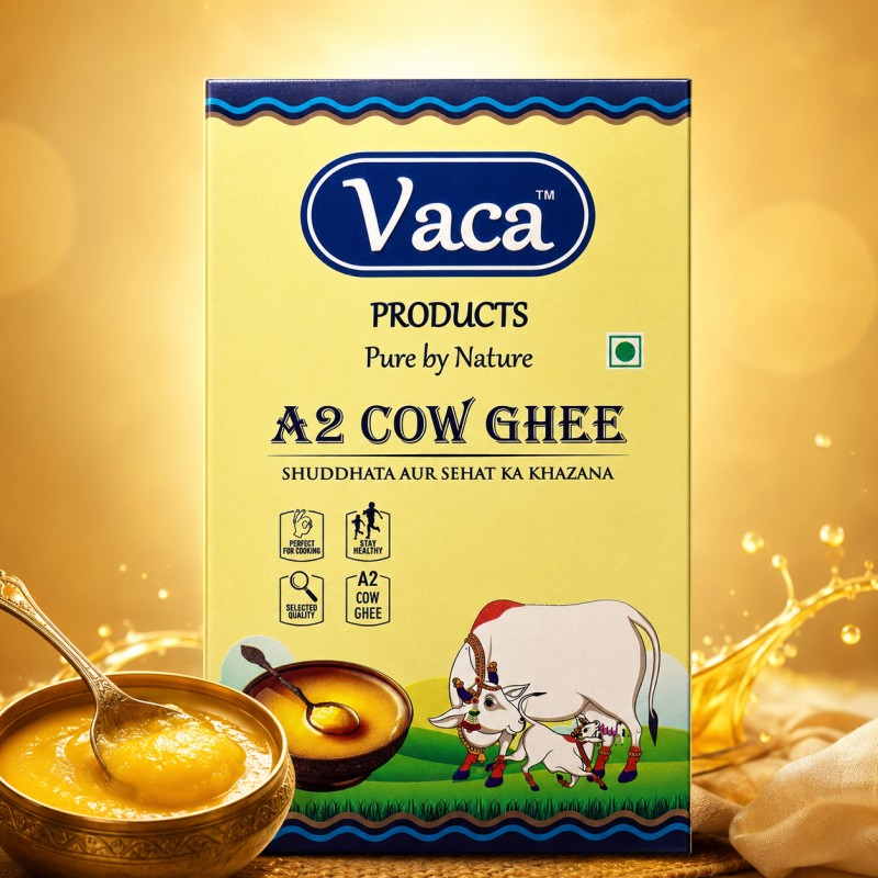 Vaca A2 Cow Ghee – 1 Ltr Regular Family Pack