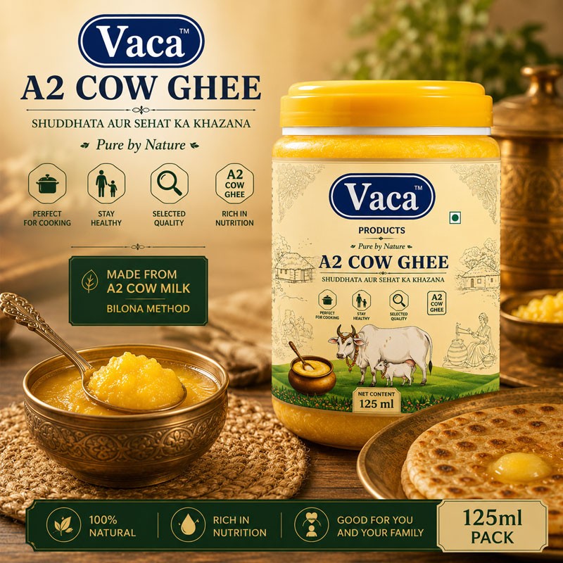 Vaca A2 Cow Ghee – 125 ml Trial Pack