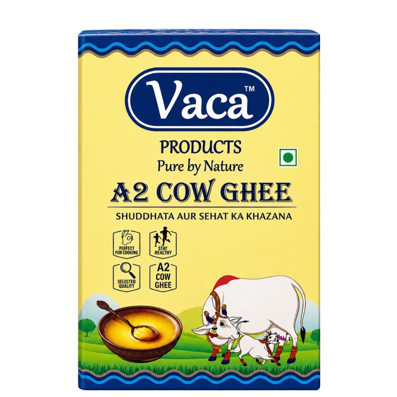 Vaca A2 Cow Ghee – 1 Ltr Regular Family Pack